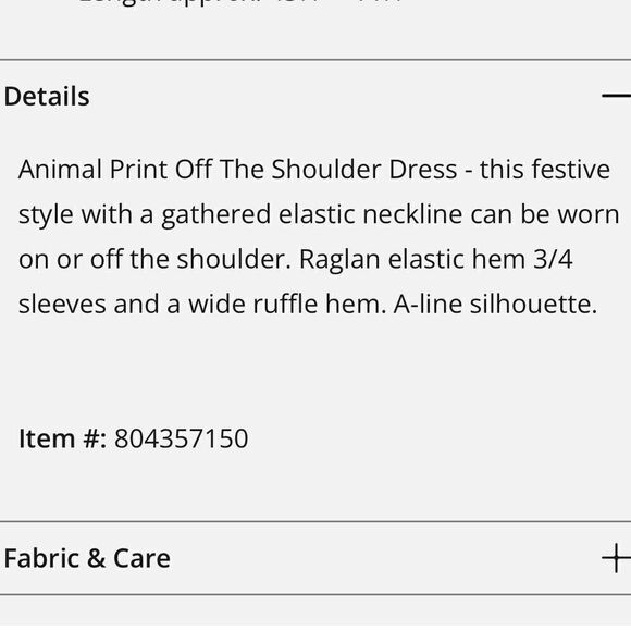 Ulla Popken dress off the shoulder animal print sz 16/18 - Picture 12 of 13